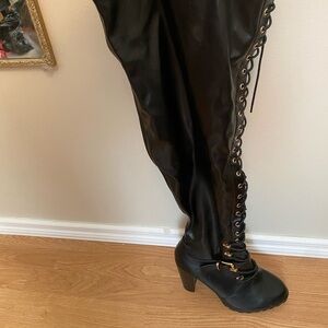 Thigh High Wide Calf Boots